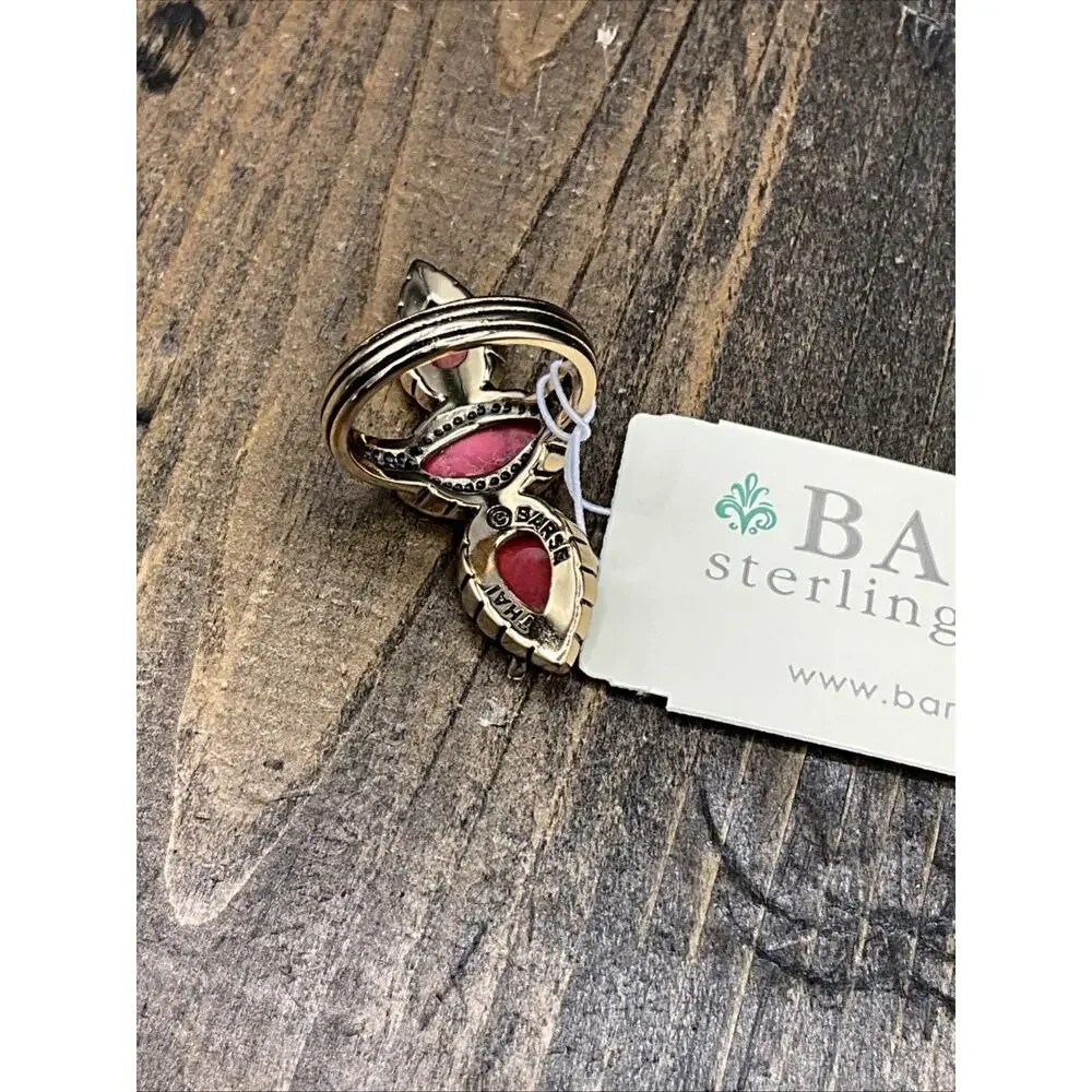 Barse Stone Trio Ring- Red Jasper- Bronze- 7.75- NWT